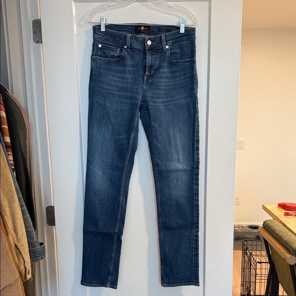 7 For All Mankind Dark Blue Denim Jeans
